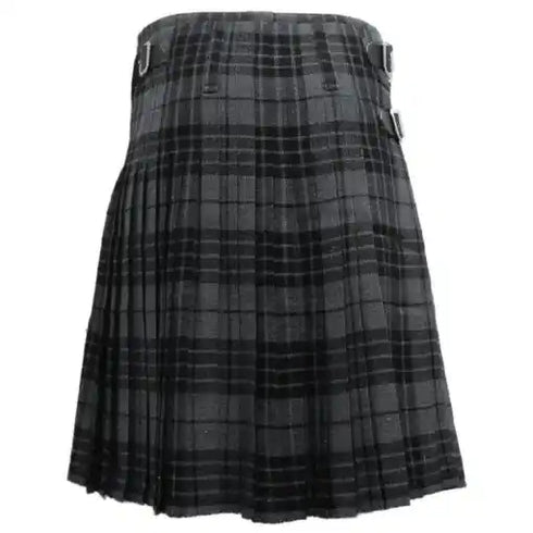Grey Watch Tartan Kilt || 8 Yard Handmade 16oz Traditional Heavy Weight Kilt - Custom Made